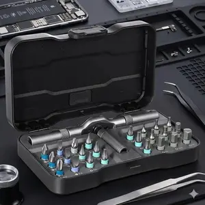 24-in-1 ratcheting Screwdriver Set, Reversible Multi-bit Precision Tool Kit with Ergonomic Anti-Slip Handle, Alloy Steel Repair Screwdriver for electronics, DIy, home maintenance