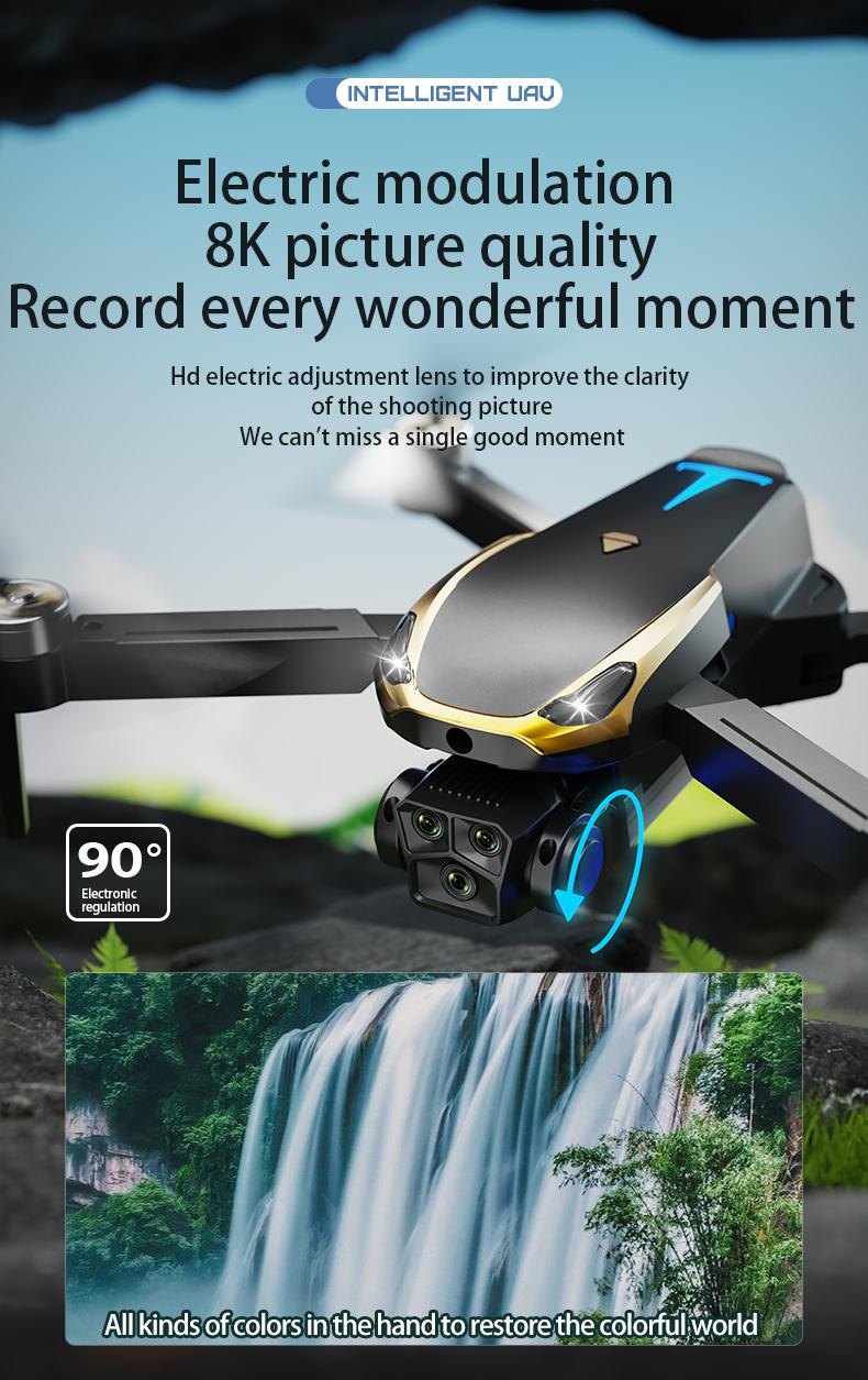 2026 M8 Pro Drone – 4K EIS Camera, GPS & 5G WiFi FPV, Brushless Motor, Optical Flow Hover, Smart Obstacle Avoidance, Auto Return, 360° Stunt Roll, Dual Batteries Included