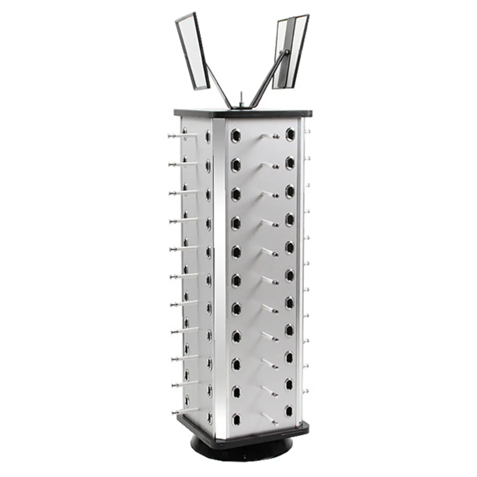 44 Pairs Rotating Sunglasses Display Stand with Mirror Sunglasses Holder Organizer Rack Eyeglass Turning Commercial Display Stand for Home Collection Store Exhibition Display