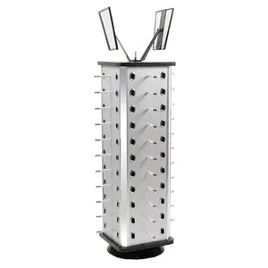 44 Pairs Rotating Sunglasses Display Stand with Mirror Sunglasses Holder Organizer Rack Eyeglass Turning Commercial Display Stand for Home Collection Store Exhibition Display