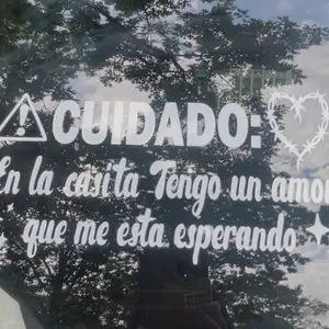 En la casita tengo un amor que me está esperando Bichota  Car Sticker High Quality Material Long Lasting Durability for Personal Vehicle Decoration