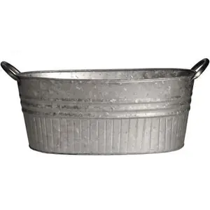 Robert Allen 211999 16.5 in. Galvanized Tub Planter