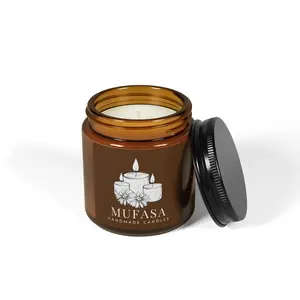 Amber Jar Soy Candle - Relaxing Home Decor, Aromatherapy Candles, Eco-Friendly Gift for Her, Special Occasions, Cozy Scented Candle,