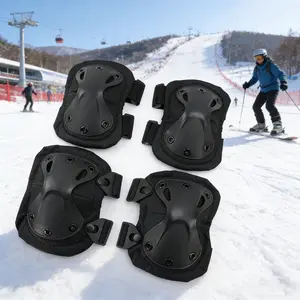 2 Pairs Professional Thick Knee Pads, High Elastic Knee Sleeves for Roller Skating and Skateboarding, Durable Leg Protection Gear