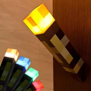 Wall Torch Lamp, 4-Color Change Light-up Table Lamps, USB Rechargeable Night Light, Hand Held or Wall Mount Bedside Lamp for Home/Office Decor