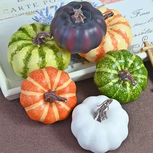 Decorative Artificial Pe Pumpkin Decoration for Halloween, Foam Faux Vegetable for Harvest Festival, Festive Pumpkin Display Prop