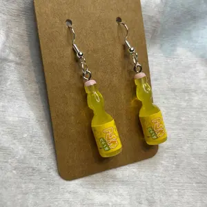 Yellow Pineapple Japanese Soda Earrings - Fun and Unique Accessory for Everyday Wear