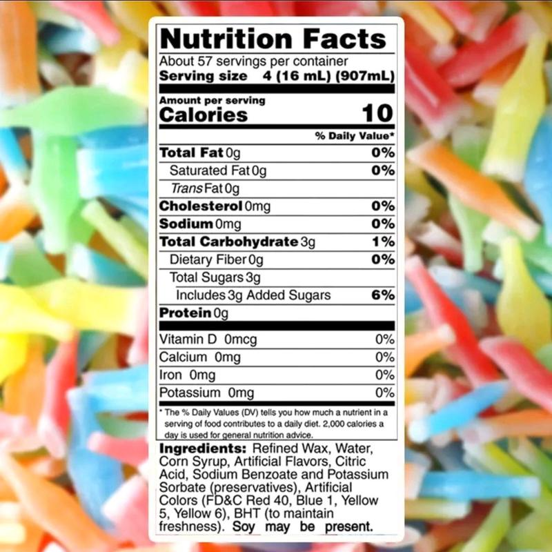 Nik-L-Nips Vintage Wax Bottle Candy Drinks Filled with Flavored Syrups (Cherry, Orange Lemon, Blue Raspberry, and Green Apple Flavors) tiktok viral candy Pieces Of Gummies Variety Gummy Mix