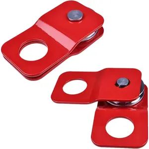 4 Ton Winch Snatch Block, 8000 lbs Capacity Recovery Pulley for Off-Road Towing and Hauling, Compatible with Synthetic Rope & Steel Cable (Max Diameter 2/5 inch), Ideal for Truck, ATV, SUV, UTV