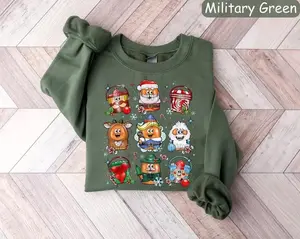 Christmas Chicken Nuggets Sweatshirt, Chicken Christmas Sweater, Christmas Sweatshirt, 90s Retro Christmas Sweater, Happy Meal Boo Bucket