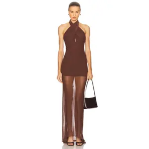 Amanda Uprichard x REVOLVE Alaina Gown in Cocoa