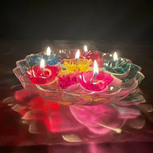 Elegant Floating Rangoli Diyas | Colorful Diwali Deepawali Oil Lamps | Sacred Home Decor & Gifts | Celebrate Festive Traditions