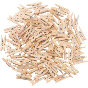 Sturdy 1 Inch Mini Wooden Craft Clothespins 100pcs