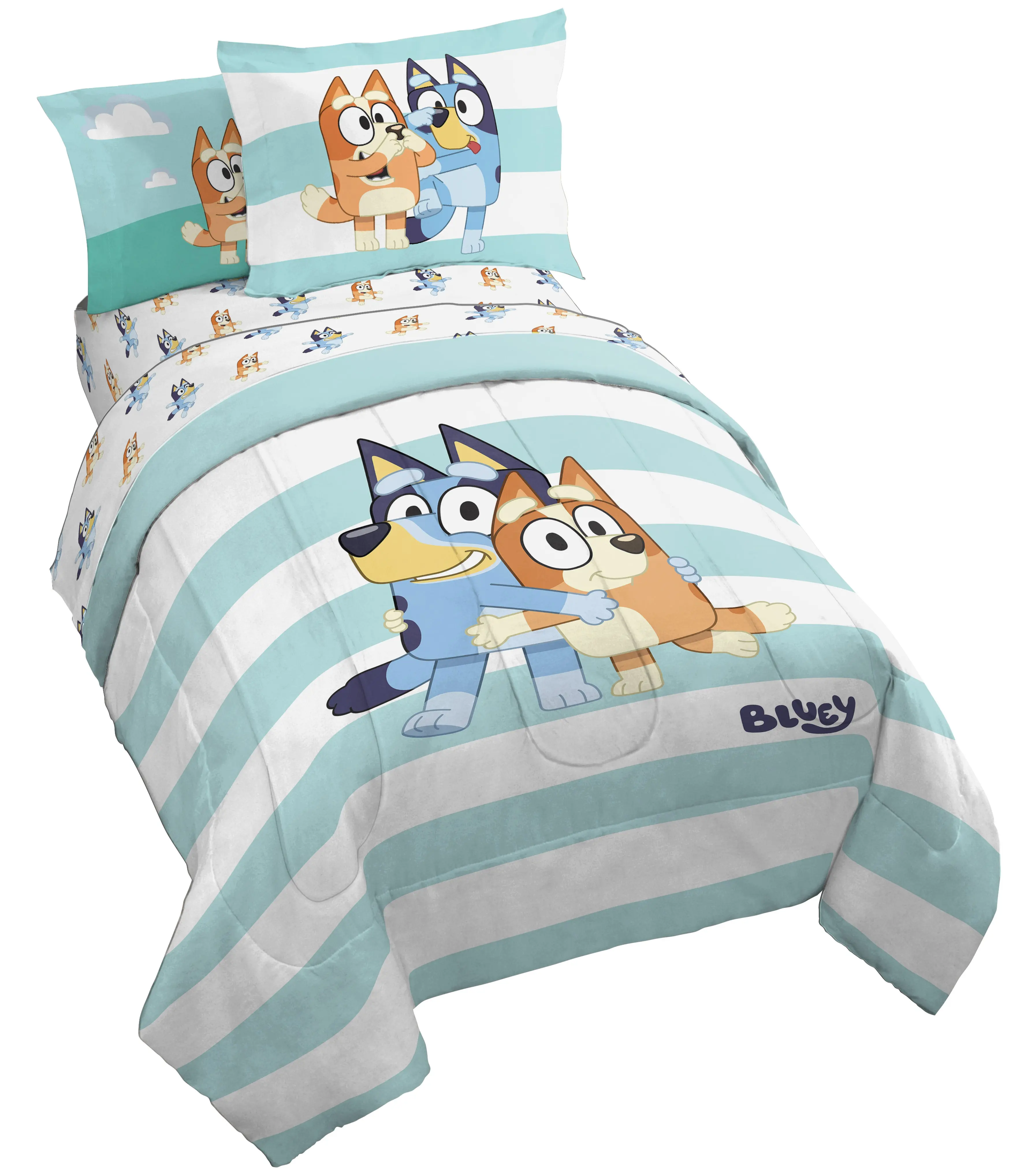 Jay Franco Bluey and Bingo Hugs Bed Set Jay Franco Bluey and Bingo Hugs Bed Set