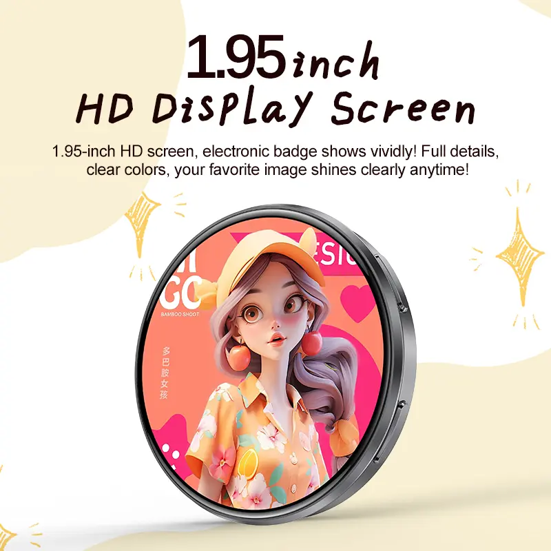 Pixel Digital Badge Pin with Audio - Electronic Smart E-Badge for Video ...