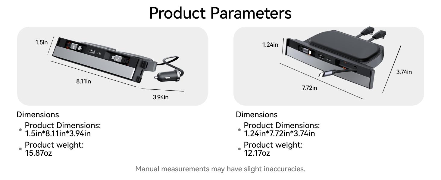 YONZEE  Retractable USB Hub for Tesla Accessories Multi-Port Model 3/Y Concealed Docking Station with Dustproof Sliding Cover and Quick Charging Model Y 2021-2026 and Model 3 2021-2025 （Compatible with Juniper and Highland）