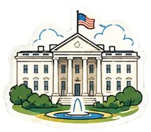 2.5cm*2.5cm USA Capital Building Sticker - DIY Scrapbooking & Stamping Accessory for Toys & Hobbies Projects