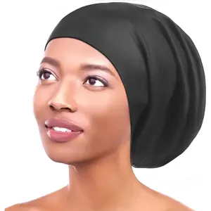 Extra Large Silicone Swim Cap for Long Hair and Protective Styles–Waterproof Swimming Cap for Men and Women with Dreadlocks, Weaves, Extensions, Braids, Curls, and Afros–Keep Hair Dry