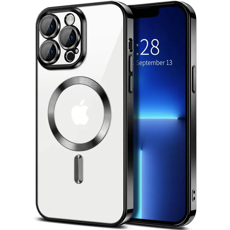 Entronix Protective Casing for iPhone 11/13/14/15/16/17/18 Air/Plus/Pro Max - Luxury Glossy Bumper, Dustproof Flexible Cover, Rounded Edges, Anti-Slip Surface, Customized Magnetic Accessory, Screen Protector Compatible, 12-Month Durability Assurance
