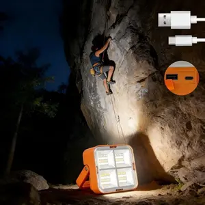 Mini Solar Rechargeable LED Flashlight, USB Charging Portable Emergency Light, Magnetic Base, Suitable for Camping, Night Market, Travel