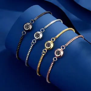 Personalized Photo Projection Bracelet • Photo Chain Bracelet • Custom Photo Chain Bracelet • Memorial Bracelets • Gift for Her