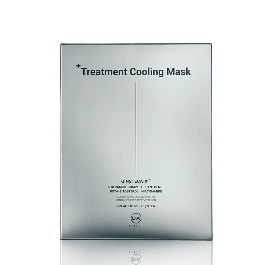 DA EFFECT Cooling Treatment Mask, Soothing Face Mask for After Sun Care, Stressed Sensitive Skin, Post-Treatment Barrier Care, Calming & Hydrating Gel Sheet Mask, 25g x 5 Sheets