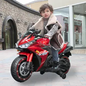 Kids Motorcycle 12 V Motorcycle For Kids 3-8 Years Boys Girls,Kids Motorcycle Ride On Toy With Training Wheels/Manual Throttle/ Drive By Hand /Lighting Wheels