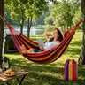 Portable Camping Hammock with Carry Bag, Lightweight Outdoor Hanging Hammock for Beach, Garden, Hiking, Travel & Backyard