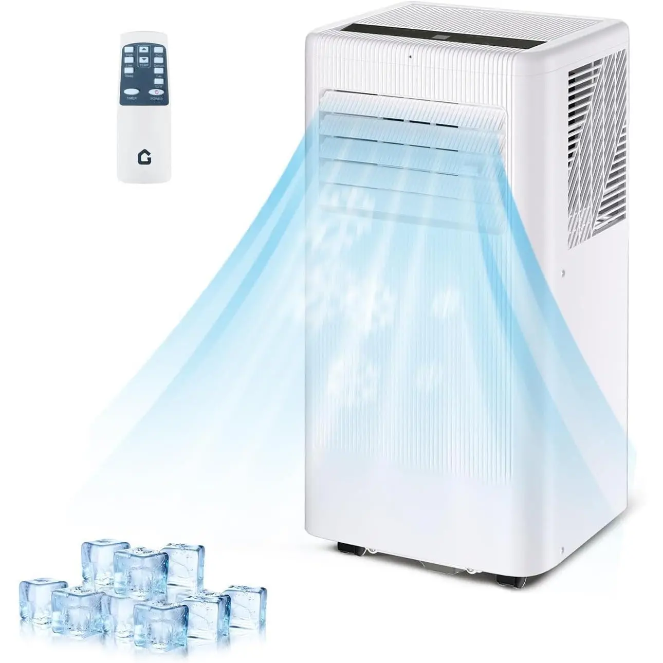 10000 BTU Portable Air Conditioner - 3-in-1 AC/Dehumidifier/Fan with Remote, LED Display, Window Kit, Cools Up to 560 sq. ft.