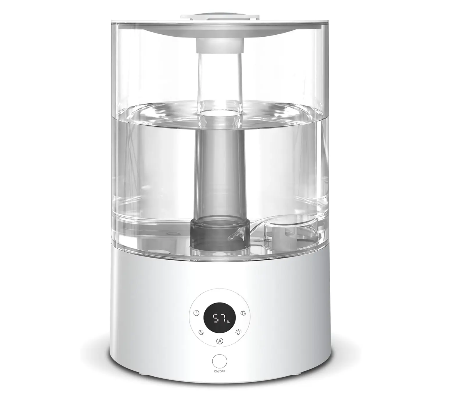 COWSAR 4L Top Fill Humidifier for Bedroom Large Room, Quiet Ultrasonic Cool Mist Humidifier for Baby Nursery, Smart Humidity Control, 360° Nozzle, 40H Runtime, Night Light, Auto Shut-Off, Timer