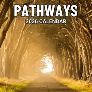 Pathways 2026 Wall Calendar | Scenic Nature Photography & Enchanted Outdoor Views | Stunning Walkways | Christmas  For Nature Lovers 12" x 24" Wall Calendar 2026