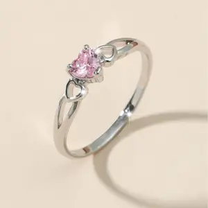 Heart Shaped Zirconia Ring for Women - Perfect for Valentine's Day, Mother's Day, and Birthday Gift