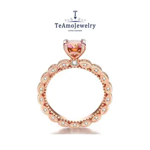 Buy 1 Get 1 Free Bracelet | R-260 | 1 Count Moissanite Rings — Red & White 1 Carat Couple’s Engagement/Wedding Ring, Classic Anniversary Christmas Gift for Girlfriend