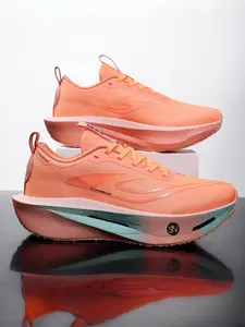 Parent-Child Light Blue-Black Color-Block Track & Field Athletic Shoes, Sport Competitive Style, Breathable Lightweight Material + Non-Slip Platform Sole + Logo Decoration, Parent-Child Compatible, Lightweight Comfortable , Ideal for Track