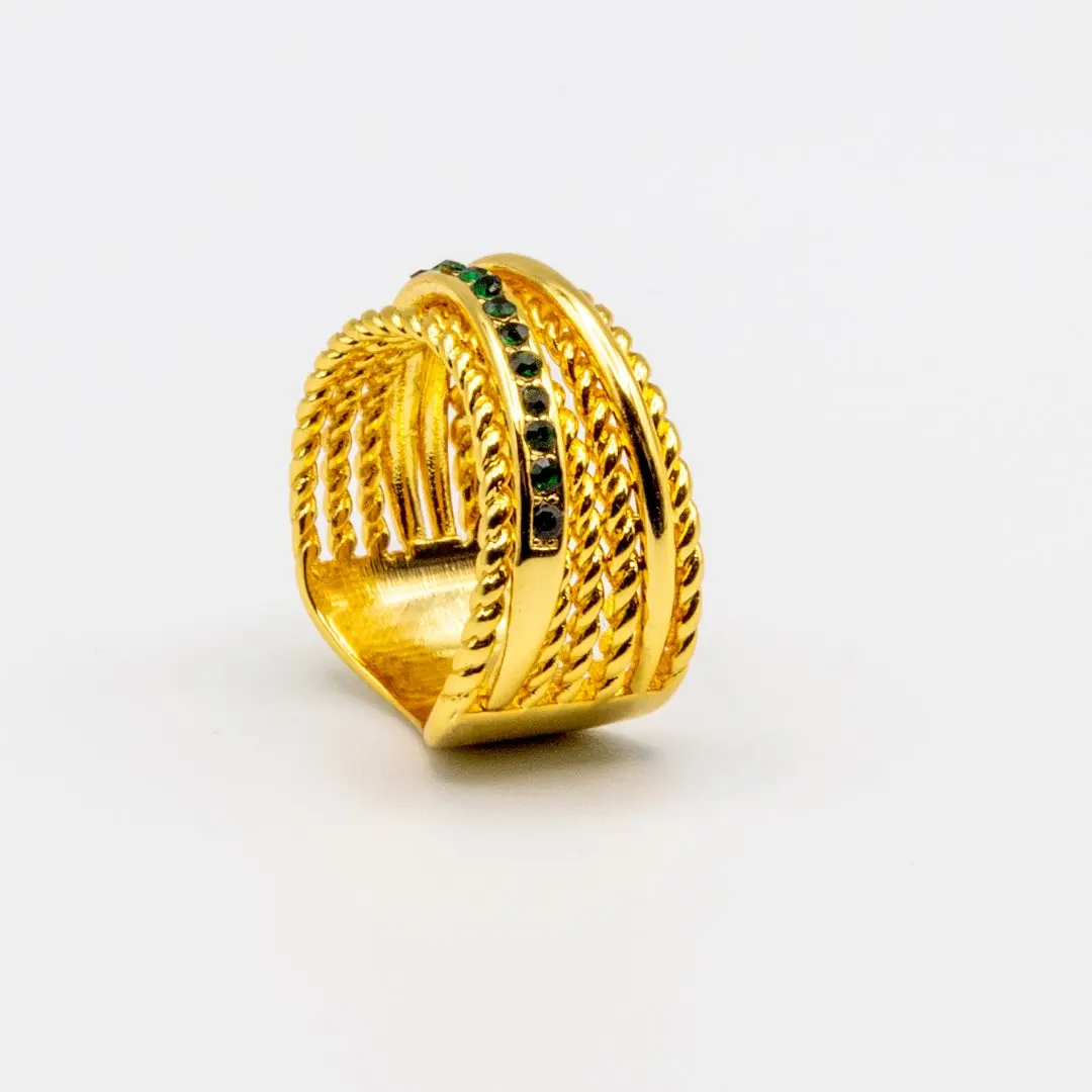 Emerald City Geometry 18k Copper Ring