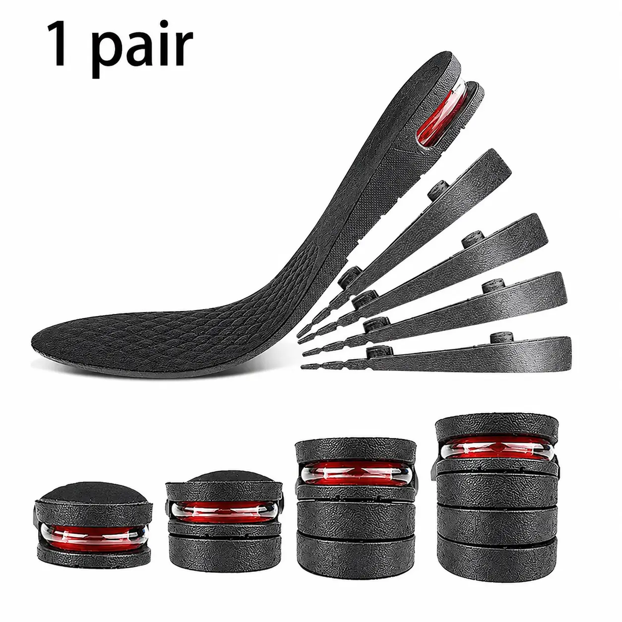 Height Increase Insole Invisible Heightening Template Air Cushion Shoe Inserts Variable Height Insoles Adjustable Cut Foot Pad