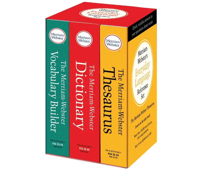 Merriam-Webster’s Everyday Language Reference Set: Includes: The Merriam-Webster Dictionary, The Merriam-Webster Thesaurus, and The Merriam-Webster Vocabulary Builder  Mass Market Paperback