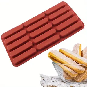 1pcs Finger Biscuit Silicone Mould 15 Cavity Cereal Bars Baking Mould Chocolate Bar Molds For Baking Energy Bars Chocolate Candy Eclair Bread
