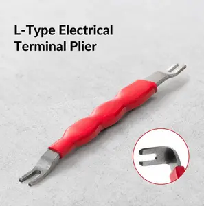Automotive electrical connector removal tool, double-ended clip extractor, wire terminal separator, no-damage plug removal repair tool, suitable for automotive wiring repairs and quick electrical connector disassembly, multifunctional portable hand tool