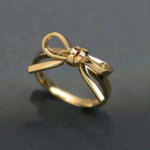 Fashion personality bow ring simple temperament knotted ring bracelet gift for girlfriend suitable for party