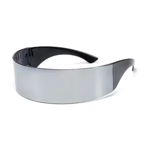 KLASSNUM Women Future Technology Sunglasses Y2K Laser Eyeglasses anti UV400 One Peice Mirrored Lens Eyewear Glasses Men Glasses