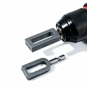 Professional Rebar Tie Wire Twisting Tool for Drills - 2PCS Heavy Duty Steel Wire Twister with 6mm Hex Shank for Construction and Fencing Projects