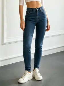 Women's High-Rise Stretch Shaping Skinny Denim Pants, Slim Tight Bottoms