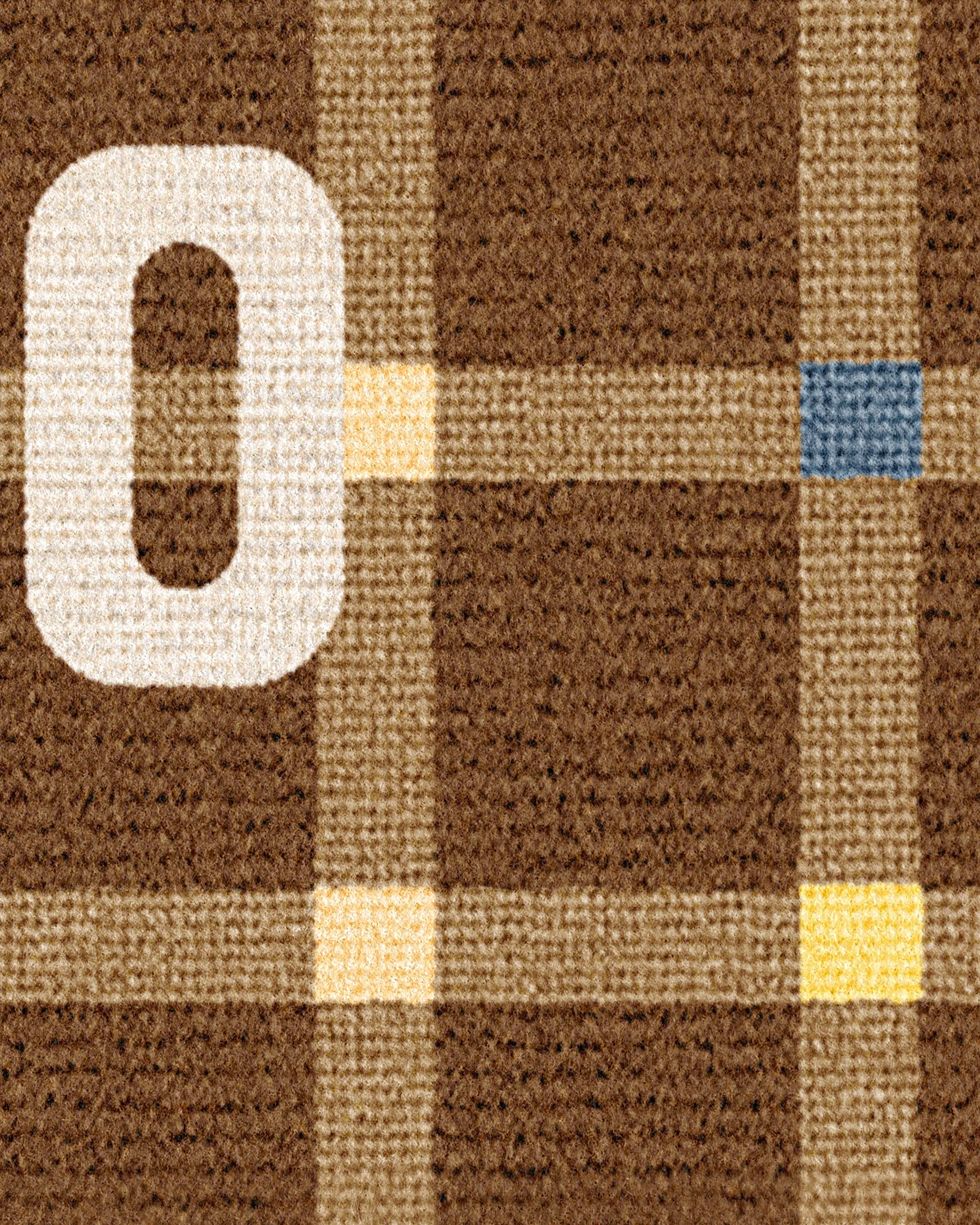 Hello Plaid Yellow Doormat