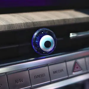 Glass Evil Eye Car Vent Clip: Protection & Positive Energy