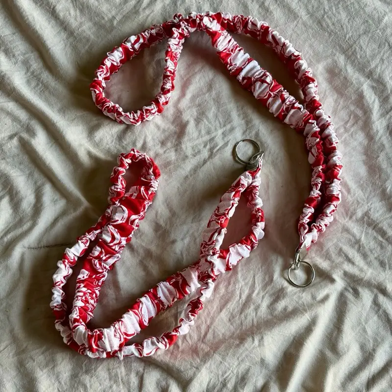 Red Apple Scrunchie Lanyard
