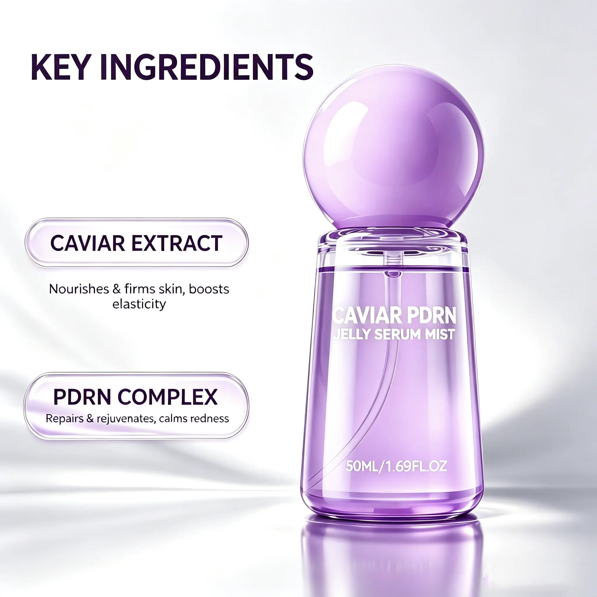 Caviar Jelly Essence Spray — Lightweight texture, gentle care for facial skin; convenient spray for everyday skincare.essence Caring for facial skin Daily skin care Skin care spray  Moisturizers Hydrate Hydrating Moisture Moisturizing