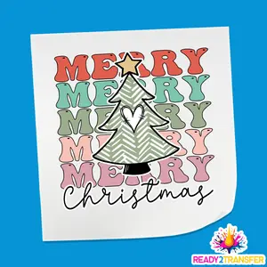 Merry Merry Christmas Design Christmas  DTF Transfer