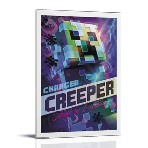 Minecraft-poster Posters Music Album Cover Posters Canvas Wall Art High-Resolution Vintage Band & Artist Prints for Room
