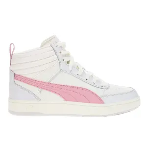 PUMA Womens Dribble Mid Lace Up Sneakers Shoes Casual - Off White, White